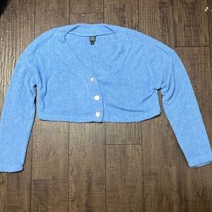 WILD FABLE cropped button-up cardigan